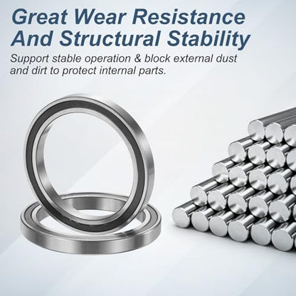 uxcell 8Pcs 6809ZZ 45mmx58mmx7mm Deep Groove Ball Bearings ABEC5 - size: 6809ZZ 45mmx58mmx7mm