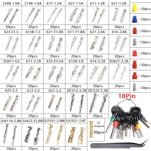 950Pcs Pin Connector Terminal Kit Crimping Tool Automotive Set