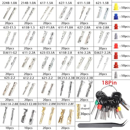 950Pcs Pin Connector Terminal Kit Crimping Tool Automotive Set