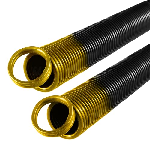 80 lb. Heavy-Duty Double-Looped Garage Door Extension Spring (2-Pack) - Gold | Springs for Garage Door Replacement Hardware Repair (80-Gold) - size: 80-Gold