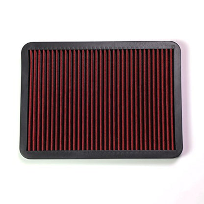 DNA Motoring AFPN-122-RD Clean Air Washable Drop In Panel Air Filter Enhance Engine Performance Power & Acceleration Improve [Compatible with 03-08 4Runner / 00-06 Tundra / 03-09 GX470]