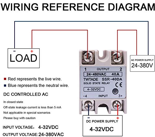 TWTADE/YJ2N-LY DC 12V Electromagnetic Power Coil Relay 10A 8 Pins 2NO 2NC with Indicator Light and Socket Base + Solid State Relay SSR-40 DA 40A DC 3-32V to AC 24-380V + Heat Sink