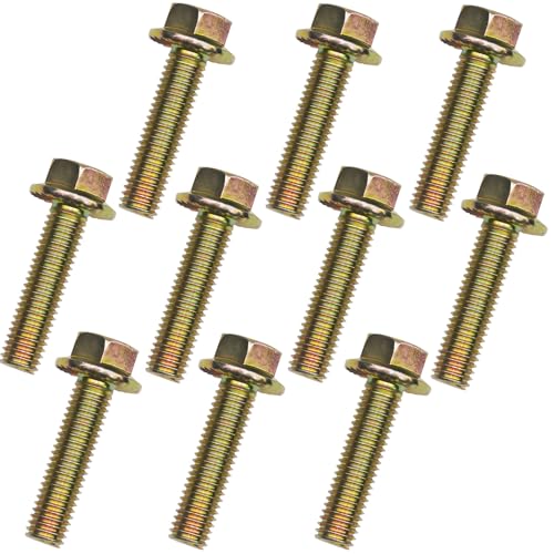 1/2" x 2" Flange Serrated Hex Bolt by Color Zinc Plated, Alloy Steel,Grade 5.(10pcs Pack) by Metalsuberg - size: 1/2" x 2" 10pcs