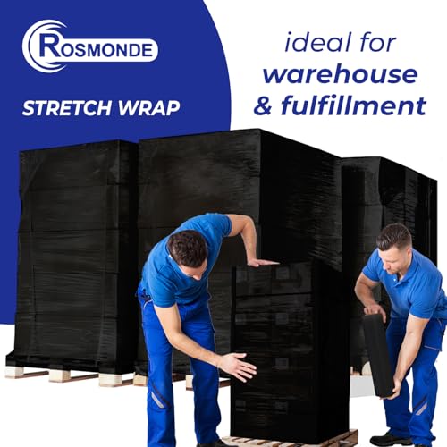 Rosmonde Bulk Plastic Wrap, 5 Pack, True 18" x 1500 ft Black Shrink Wrap - color: Black, size: 5 Pack | Bulk Value