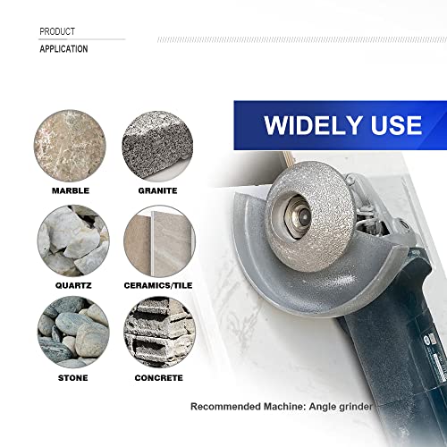 SHDIATOOL Diamond Grinding Profile Wheel Convex Curve Edge Hand Grinding Disc Grooving for Stone Marble Granite Height 20mm 3 - inch - size: 24.5mm height 5/8"-11