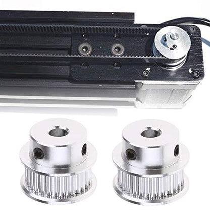 2PCS GT2 Timing Pulley 30 Teeth Bore 5mm Synchronous Wheel - size: 30 Teeth Bore 5mm