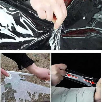 LC&QS Clear Tarps Heavy Duty PVC, 14Mil Thickened Tear Resistant Waterproof PVC Vinyl Tarp，Protects Against Water,Tear, Cold Weather Resistan，for Patio,Porch and Outdoor（7' x 10'） - size: 7' x 10'（2.1 x 3m）