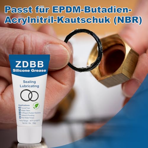 ZDBB Plumbers O Rings Silicon Grease Tube for Pool Lube Pumps & Filters Rubber Seals Faucet Valve Silicone Grease Lubricant Spa O Ring Lubricant,1 oz 3-Pack - color: Grease for O Rings, size: 3-Pack