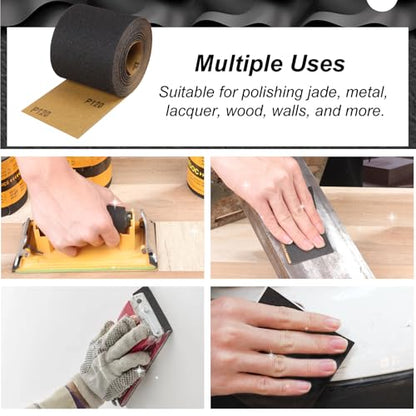 Sandpaper Roll 800 Grit, Wet Dry Sand Paper 3-2/3" Wide 11 Yard - style: 800 Grit