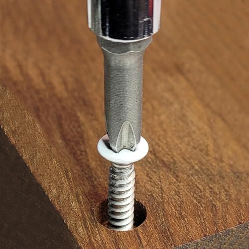 White Head Screws,100 PCS #4X1/2 Stainless Steel Phillips Flat Head Screws - color: White, size: #4x1/2"