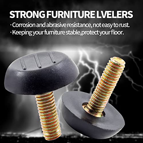 M6 Furniture Levelers Table Leg Levelers, 8 Pcs Adjuster Mini Feet - size: M6