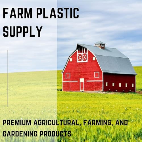 FPS 4-Year Clear 6 mil Greenhouse Sheeting - Transparent, Durable Plastic Film for Greenhouses (20' x 10')