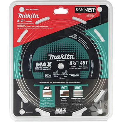 Makita E-06965 Max Efficiency 8-1/2" 45 Tooth Thin Kerf Miter Saw Blade