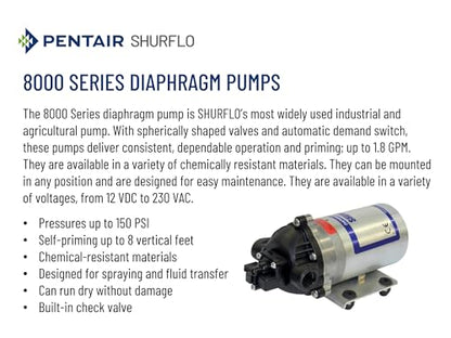 PENTAIR SHURFLO 8000-541-236 Agricultural & Industrial Diaphragm Water Pump