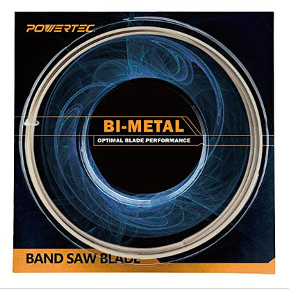 POWERTEC 80 Inch Bi-Metal Bandsaw Blades, 1/2" x 6 TPI Non-Ferrous Metal Cutting Band Saw Blades for Craftsman 22432, 9HT2433N & 9HT23331N 12" Band Saw, 1pk (13261) - style: 80 inch x 1/2" x 6 TPI (Bi-Metal)