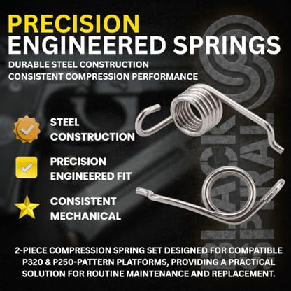 2-Piece Precision Compression Spring Set – Compatible with P/320 & P/250-Pattern Platforms - Durable Steel Construction - Drop-in Maintenance & Replacement Kit - Consistent Mechanical Performance