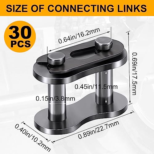 PAGOW 30pcs 40 Roller Chain Connecting Links, Master Connector Link - size: #40 30pcs