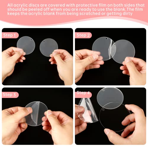 1.5 inch Clear Small Circles Acrylic Blank - size: 1.5 inch