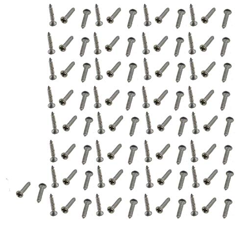 XunLiu M1X6mm 304 Stainless Steel Self-Tapping Screws 100 Pack - size: M1X6mm