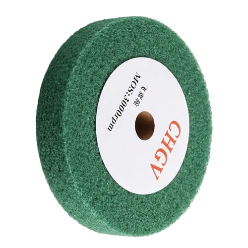 200mm x 25mm Non-Woven Nylon Polishing Burnishing Wheel, 240 Grit Wire Drawing Abrasive Flap Wheels 8" x 1" Polishing Flap Wheel for Stainless Steel Aluminum Copper Wood Metal(Green) - style: Green 8" x 1"