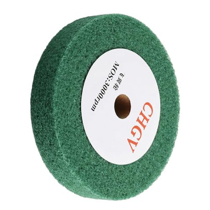 200mm x 25mm Non-Woven Nylon Polishing Burnishing Wheel, 240 Grit Wire Drawing Abrasive Flap Wheels 8" x 1" Polishing Flap Wheel for Stainless Steel Aluminum Copper Wood Metal(Green) - style: Green 8" x 1"