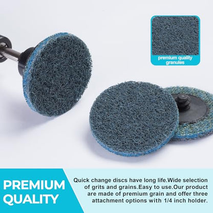 46 PCS Sanding Discs 2 Inch Quick Change Sanding Discs Die Grinder Sanding Disc Fine Coarse Medium Surface Conditioning Discs for Burr Finish Rust Paint Removal - style: 46PCS