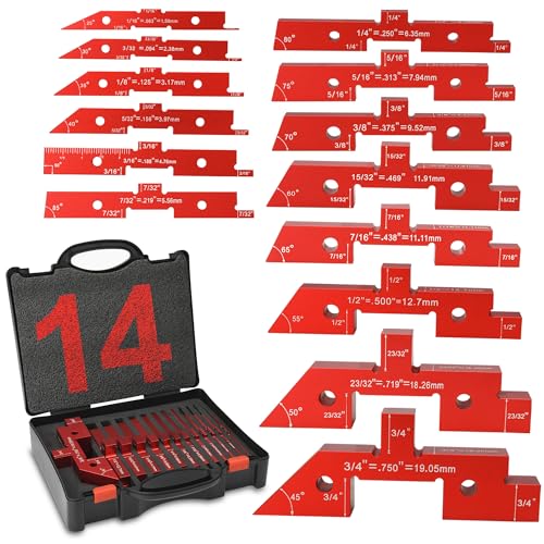 14P Setup Blocks for Woodworking to Router Table Height/Angle Gauge