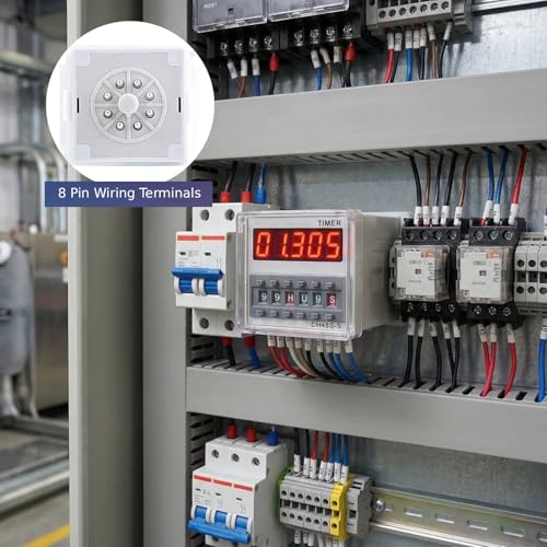 Fafeicy DH48S-S Programmable Delay Time Relay, 8-Pin,
