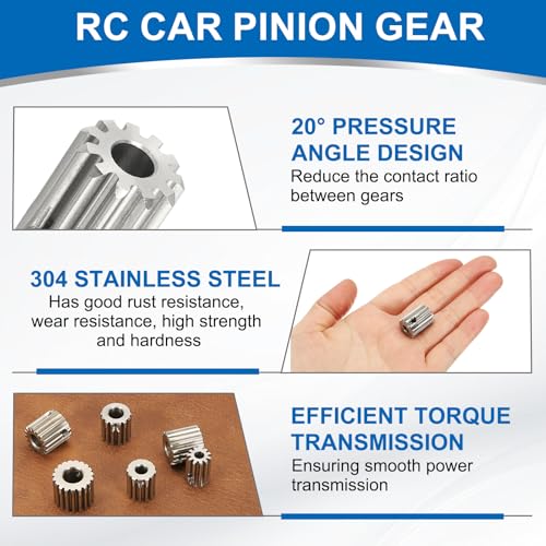 uxcell 1 Mod 11T Spur Gear 5mm Bore, 304 Stainless Steel Pinion Gear - size: 1 Mod 11T, 5mm