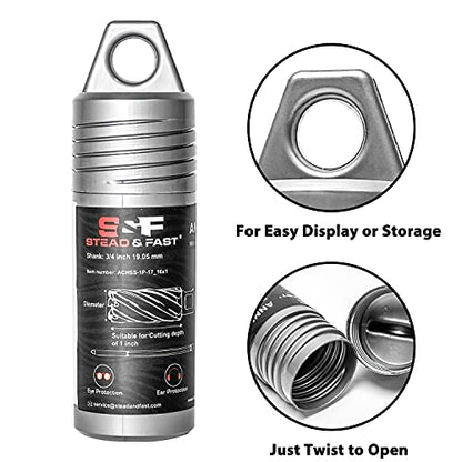 S&F STEAD & FAST Annular Cutter 1-1/16" x 1" DOC, Pilot Pin, Mag Drill Bit - size: 1-1/16" x 1"