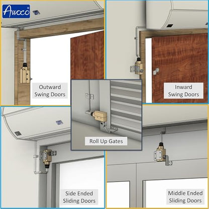 Awoco Heavy Duty Commercial Plunger Door Micro Switch for Air Curtains, 250V 20A IP 65 Limit Switch Type NO and Type NC (TZ-6001-20A) - style: TZ-6001-20A