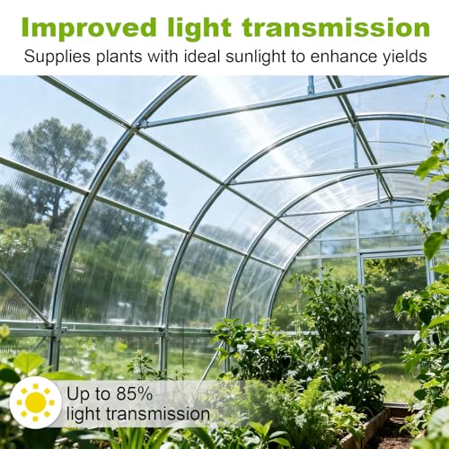 Polycarbonate Roofing Sheet 65.62 ft×3.28 ft, 0.8mm Thick Resistant Rainproof Transparent Polycarbonate Greenhouse Panels, Insulated Clear Roof Panels for Pergola Patio Gardening, Farming, Agriculture - size: 65.62 ft× 3.28 ft