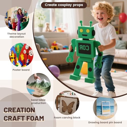 Multi Purpose XPS Foam Board,2 Pack 15.6x11.7x2in Thick Craft Foam Sheets - size: 15.6x11.7x2in-2pcs