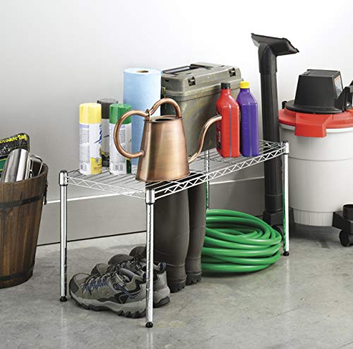 Whitmor 1 Tier Shelving Units, Wire Rack Storage Organizer, 30" L x 14" W x 15" H, Chrome - color: Sliver, size: 1-TIER,30"L x 14"W x 15"H
