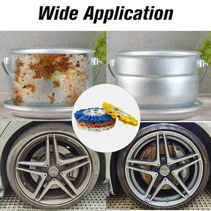 9PCS Aluminum Polishing Kit,Buffing Wheel with Solid One-Piece Hub - size: 9PCS Complete Set
