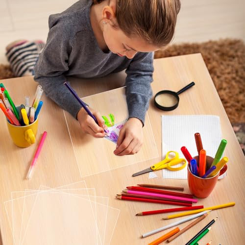 Clear Flexible Plastic Sheets, Set of 10 PET Sheets 12"×12"×0.02"