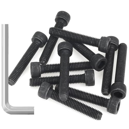25 Pieces M6 x 35mm Socket Head Cap Screws, Thread Pitch 1.0mm, Sutemribor M6 Black Screws, 12.9 Grade Alloy Steel, Black Oxide Finish, Fully Threaded - size: M6 x 35mm, style: Socket Head