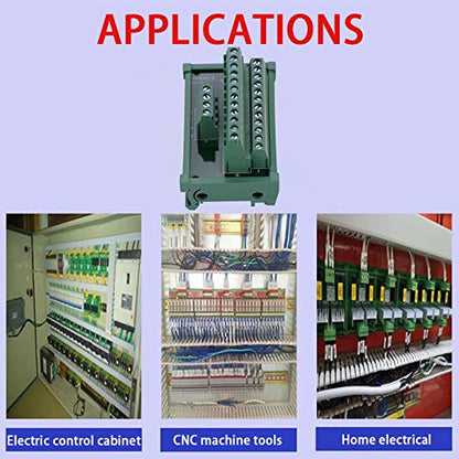 2 in 12 Out 25A DIN Rail Terminal Blocks Distribution Breakout - style: 2 IN 12 OUT