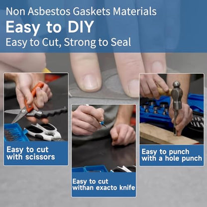 0.5mm Non-Asbestos Gasket Material - 3 Pcs 15"x11.8"inch