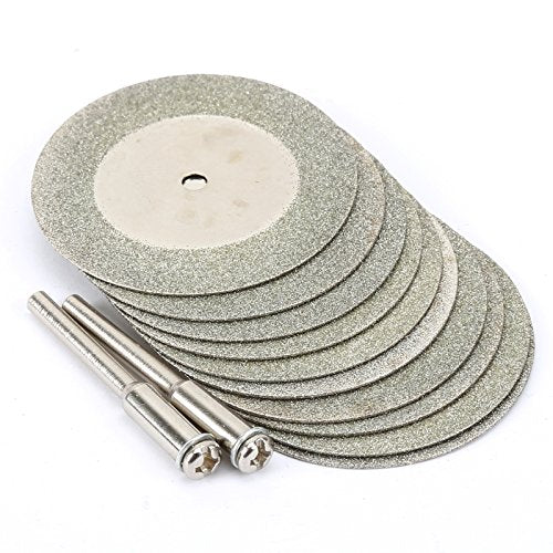 dophee 10pcs Diamond Cutting Off Discs Wheel with 2 Mandrel Arbor, 40mm - size: 40mm
