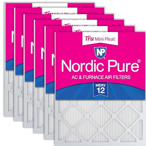Nordic Pure 16x25x1 Tru Mini Pleat MERV 12 AC Furnace Air Filters 6 Pack - style: MERV 12 Tru Mini Pleat