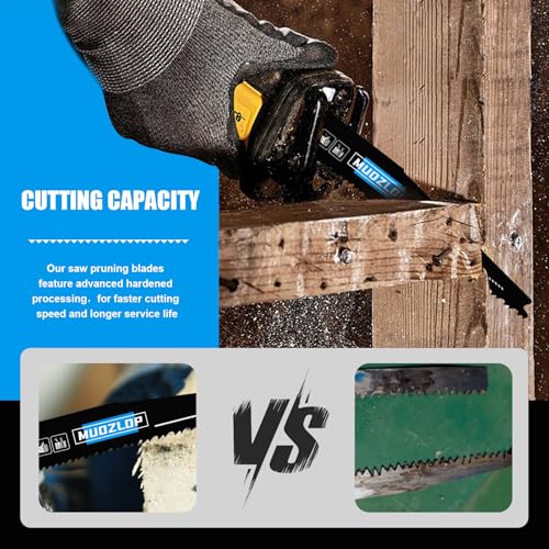 5Pack 6inch 6/12TPI Woodcutting Reciprocating Saw Blades Set - size: 6/12TPI/6 inch