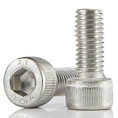M8-1.25 x 10mm Socket Head Cap Screws Bolt, 304 Stainless Steel (A2-70), Metric Allen Hex Drive, Bright Finish, Fully Threaded, Quantity 20 - size: M8 x 10mm(20PCS)