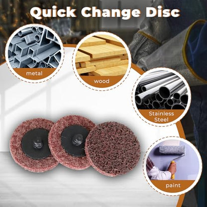 kimllier 50Pcs 2 Inch Maroon Quick Change Surface Prep Conditioning Discs