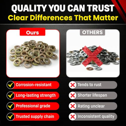 1/4 Hardened Grade 8 Lock Washer (50 Pieces) - size: 1/4" Lock Washer 50pcs