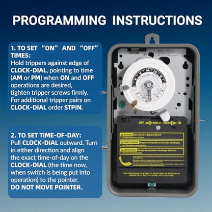T101R 40A 120V 24-Hour Programmable Timer for Commercial Defrost, Lighting
