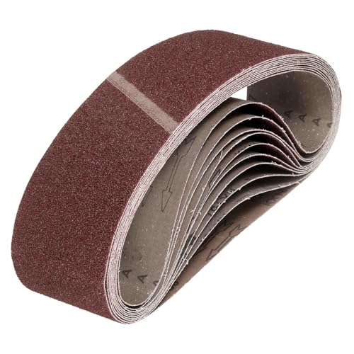 HARFINGTON 3 x 24 Inch Sanding Belts, 10 Pcs 36 Grits Aluminum Oxide Abrasive Belt Sander File Belt for Woodworking, Metal Polishing, Knife Sharpener - size: 3 x 24 Inch(36 Grit)
