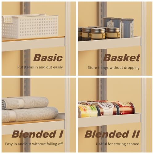 5 Tier White Closet Storage Shelves 36" W x 16" D x 72" H - size: 36" W x 16" D x 72" H