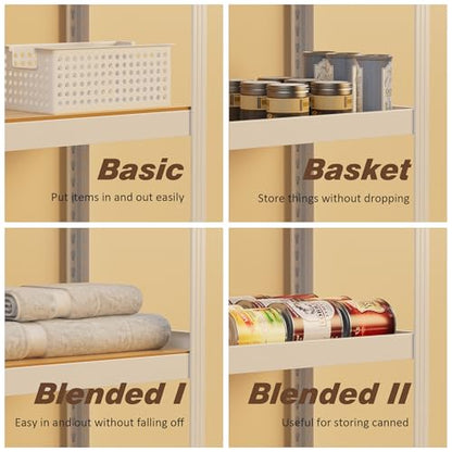 5 Tier White Closet Storage Shelves 36" W x 16" D x 72" H - size: 36" W x 16" D x 72" H