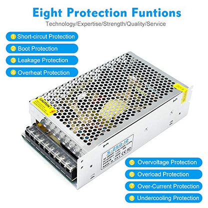 inShareplus 12V 20A 240W, DC Universal Regulated Switching Power Supply, Converter AC 100-240V to DC 12 Volt LED Driver, Transformer, Adapter for LED Strip Light - style: 12V 240W